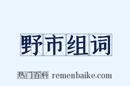 野市组词是什么意思的图片